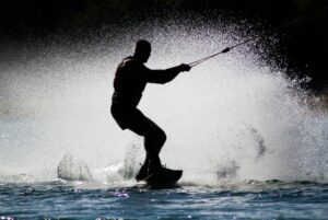 1 boat wakeboarding