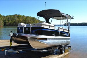 boat trailer wheels on water