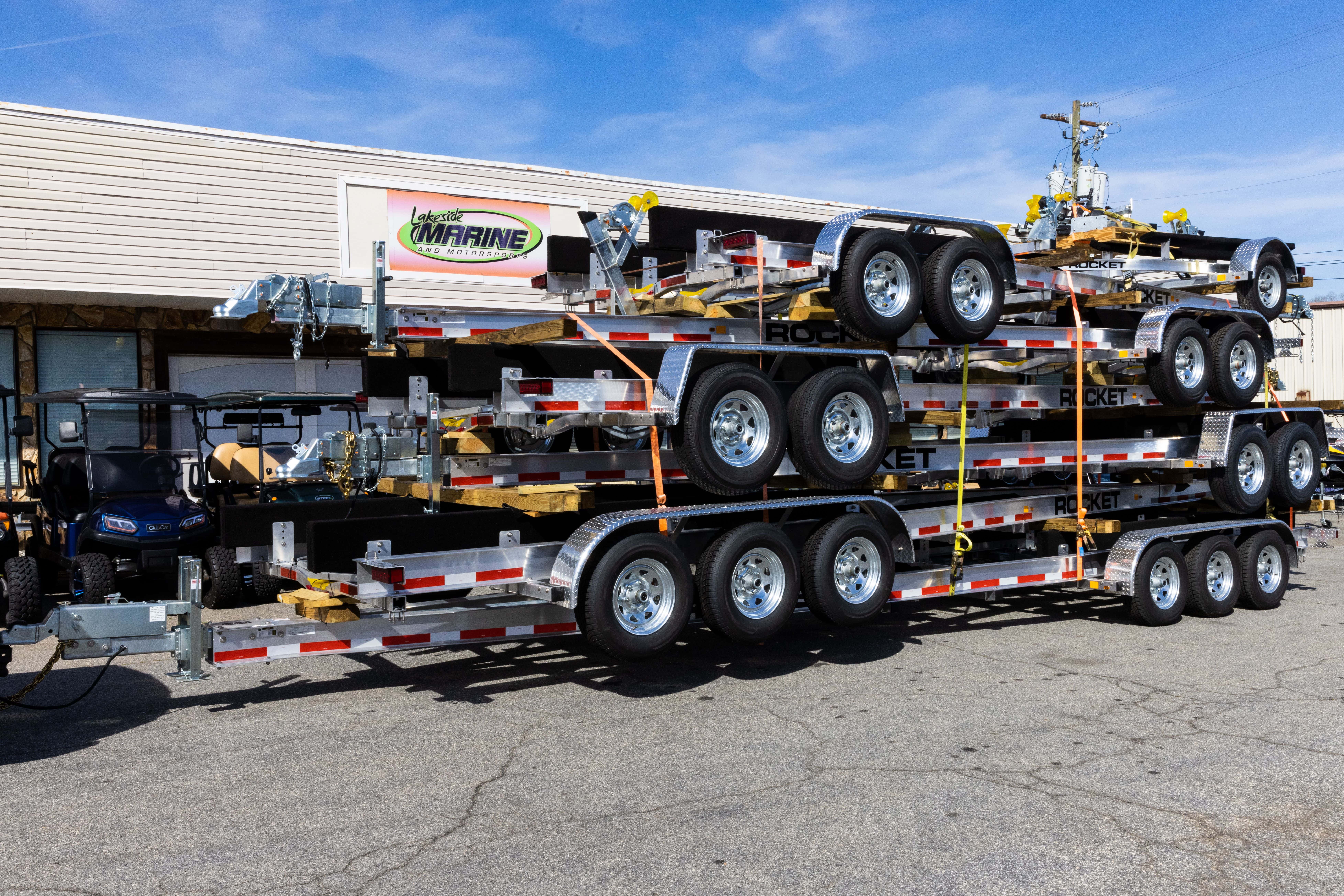 Aluminum Single Axle Bunk Trailer 1325 Load Capacity – Aluminum Wheel