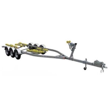 Venture Trailers VRT-10850 Galvanized Steel Triple Axle Roller Trailer 10850 Load Capacity